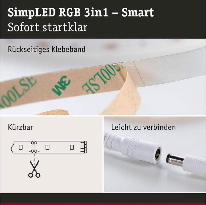 Produktbild Paulmann SimpLED LED Stripe Set (RGB, 500 cm, Indoor)