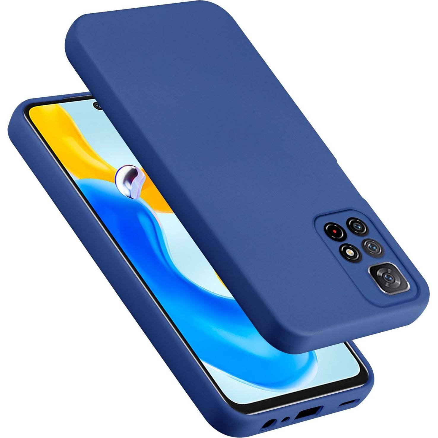 Cadorabo Hülle für Redmi Note 11s 5G TPU im Liquid Schutz Design (Xiaomi Redmi Note 11S 5G), Smartphone Hülle, Blau