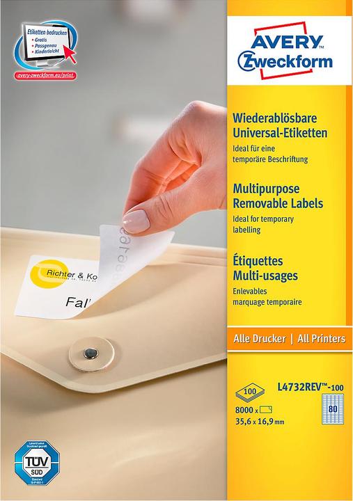 Actual product image Avery Universal