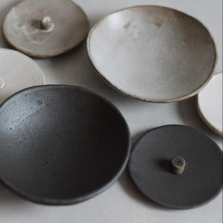 Actual product image Cedar and Myrrh Smoking bowl Raw Clay