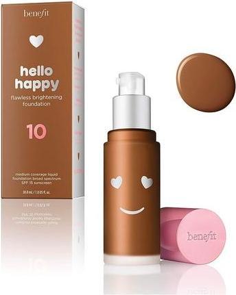 Actual product image BeneFit Cosmetics Benefit Hello Happy Flawless Liquid Foundation 10 Deep 30ml