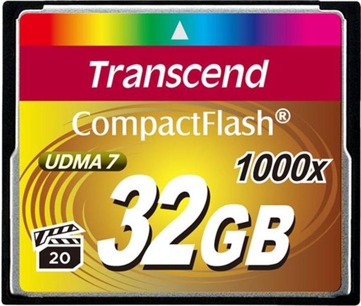 Immagine prodotto Transcend Scheda CompactFlash da 32 GB con velocità di scrittura 1000x (32 GB, CF)