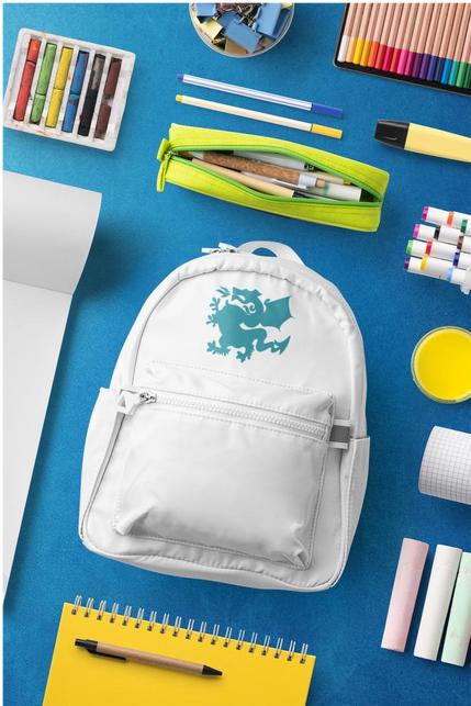 Produktbild Bügelbilder Schul & Freizeitsrucksack-Set Dragon Silhouette (15 l)