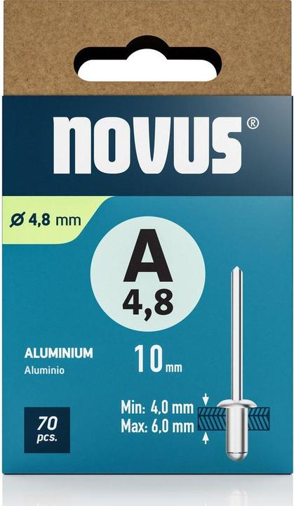 Immagine prodotto Novus Blindniete A5 x L: 10 mm Alu