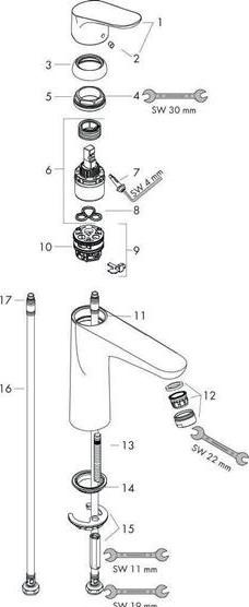 Produktbild hansgrohe Focus Einhebel-Waschtischarmatur 100 CoolStart ohne Ablaufgarnitur