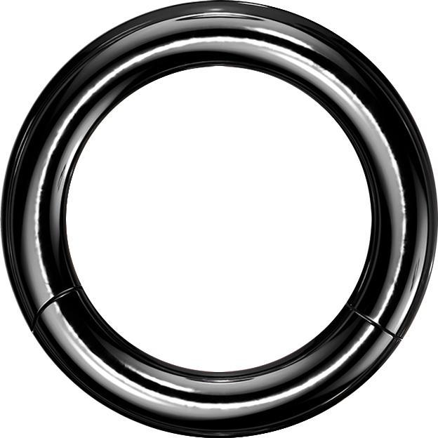 Image du produit Star Piercing Anneau segmenté noir avec couche de titane (sans laiton, Acier chirurgical 316L)