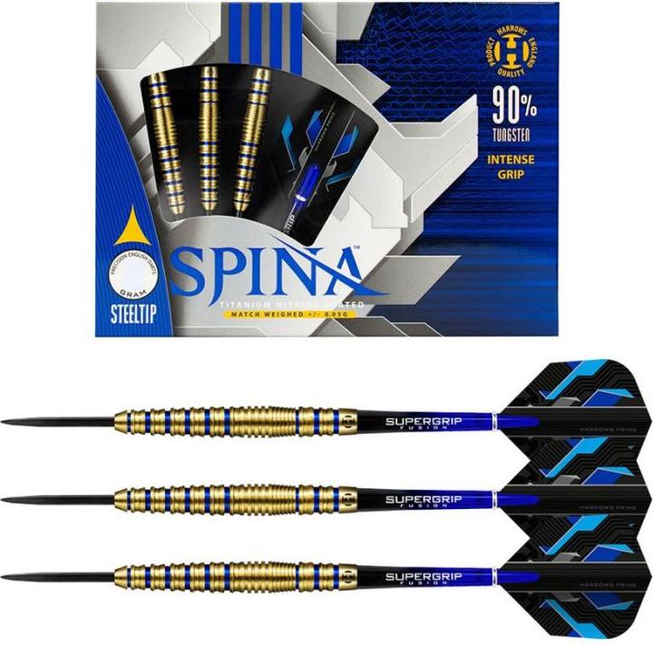 Harrows Spina Gold 90% Steeltip Darts (26 g)