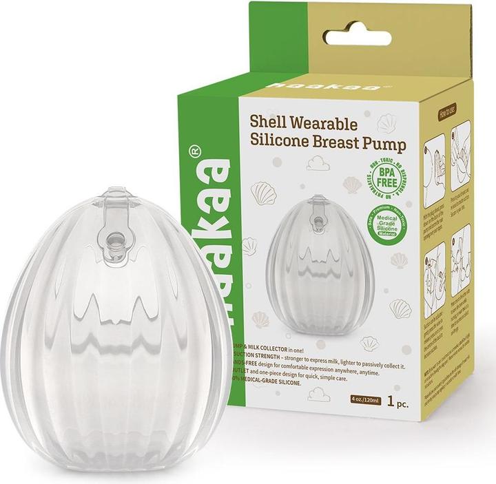 Actual product image Haakaa Portable shell-shaped breast pump 75ml