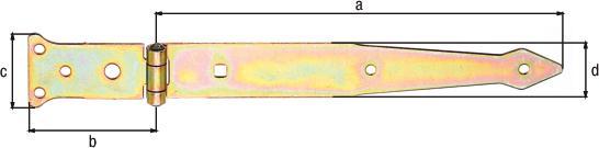 Immagine prodotto Alberts Morsetto di lancio tipo 62 leggero 250 x 35 mm zincato, passivato a film spesso (1 pz.)