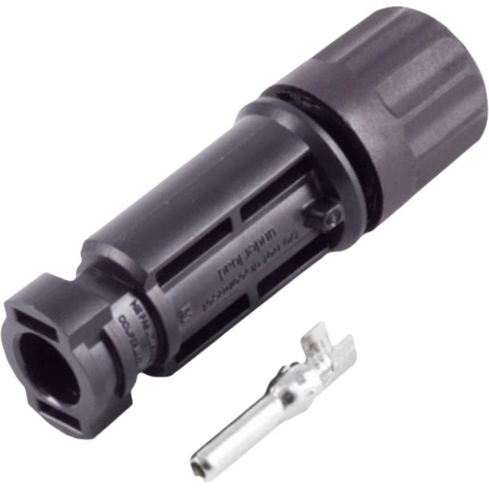 Thumbnail - BKL Electronic PV4 Stecker 2.5-6mm², IP68, 1500V 2800010 Schwarz Inhalt: 25 St., Elektronikkabel + Stecker, Schwarz