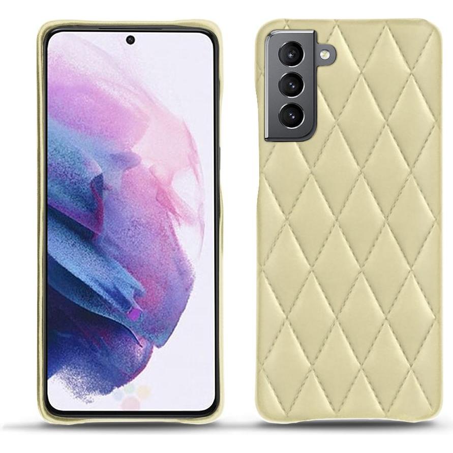 Noreve Lederschutzhülle (Samsung Galaxy S21), Smartphone Hülle, Beige