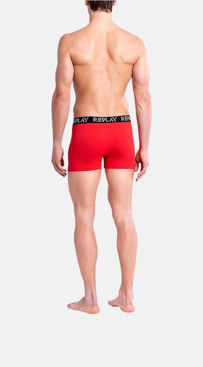 Immagine prodotto Replay Trunk BOXER Style 01/C Basic Cuff Logo im 2er Pack (XXL, Confezione da 2)