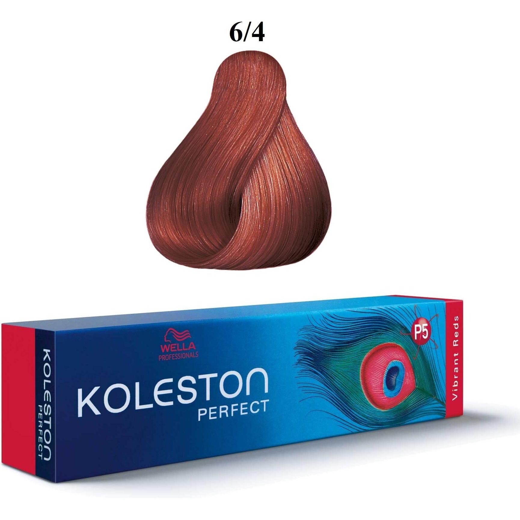 Wella, Tinta, Vernice permanente Professionals Koleston Perfect Hair Colour 6/4, 60 ml (Biondo scuro 6/4 Rosso)