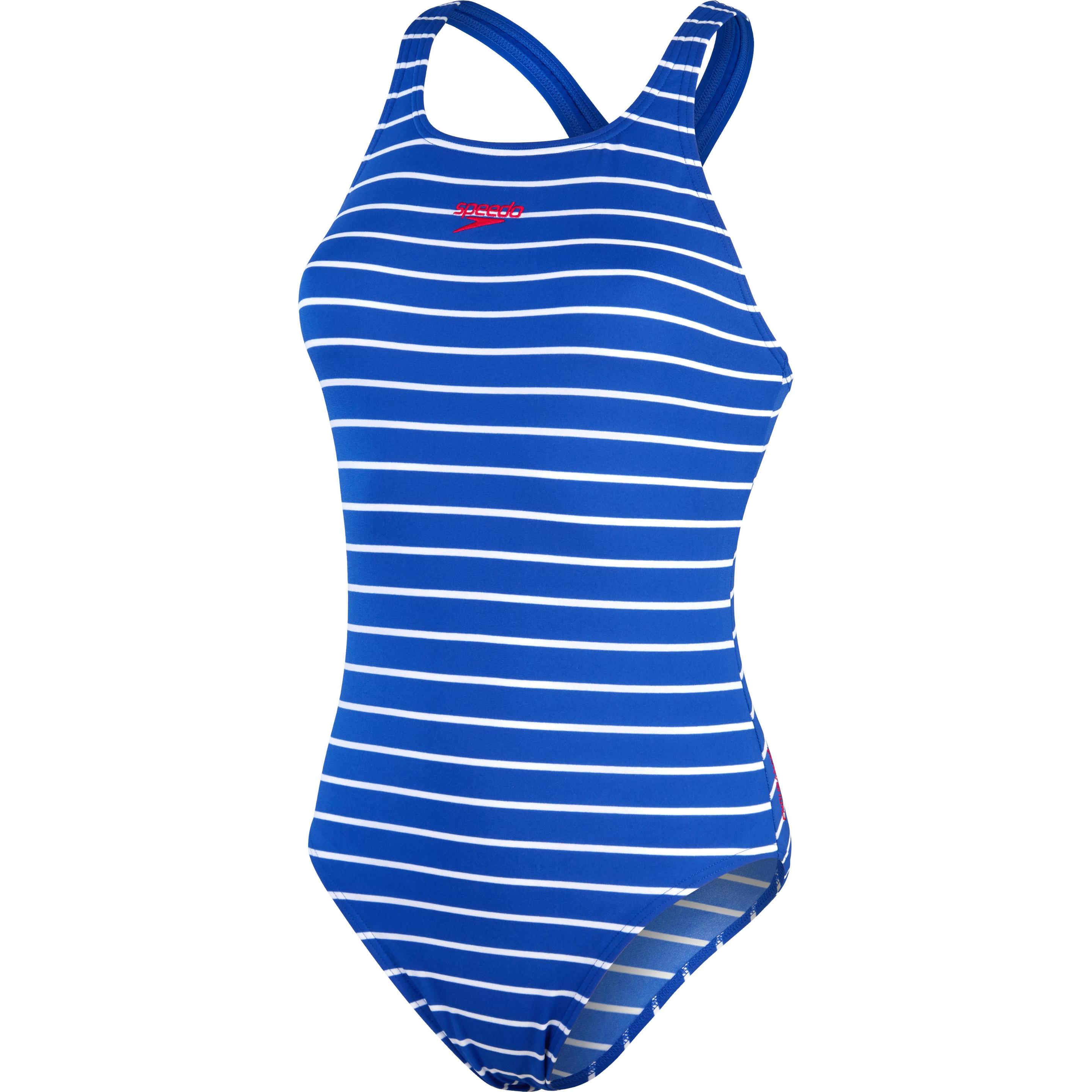 Speedo, Damen, Badeanzug, Eco Endurance+ Printed Medalis, Blau, (W36/L40)