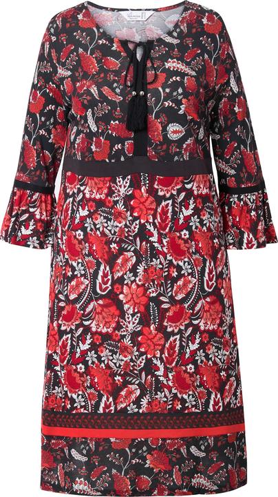 Produktbild Miamoda Jerseykleid, Musterstreifen, 3/4-Ärmel mit Volant (50)