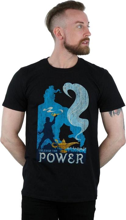 Actual product image Disney Mens Aladdin Movie Unleash The Power T-Shirt (L)
