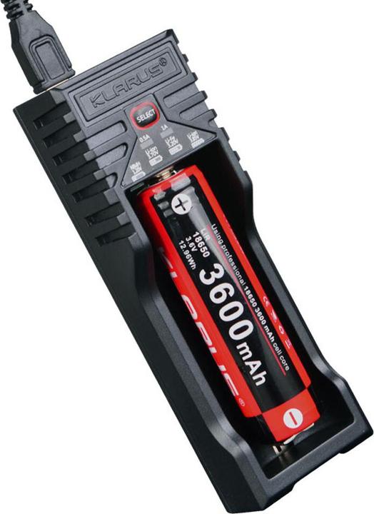 Klarus Caricabatterie K1-PRO con porta USB (1 pz., Caricabatterie senza batteria)