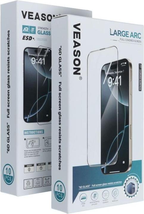 Produktbild Veason Protective glass 6D Pro Glass (SET 10in1) - for Samsung Galaxy S25 Edge black (10 Stück, Samsung Galaxy S25 Edge)