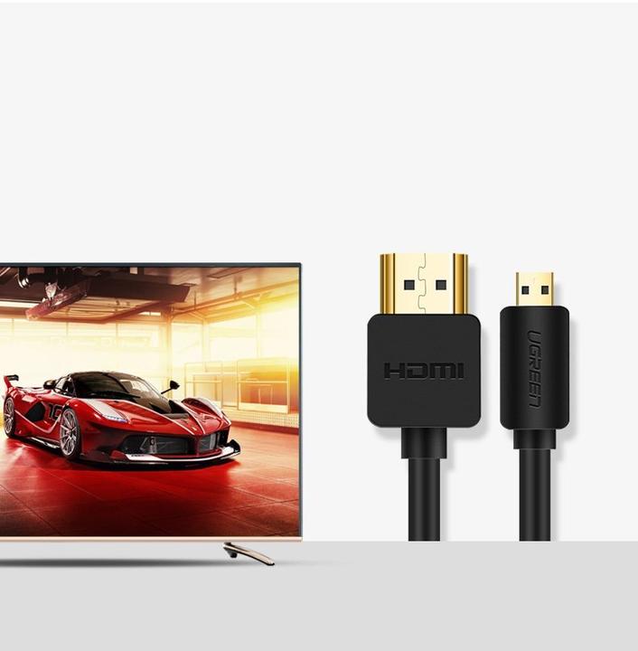 Image du produit Ugreen Micro HDMI vers HDMI 19pin 4K 60Hz 2.0V or (1 m, HDMI, 2.0)