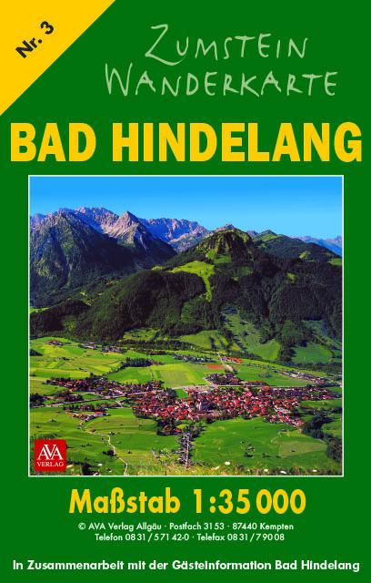 Actual product image Zumstein hiking map Bad Hindelang