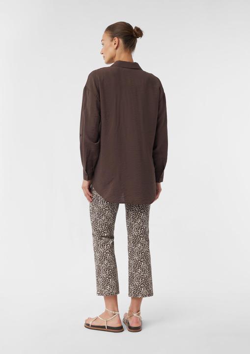 Immagine prodotto Comma Bluse Strukturierte Long-Bluse mit Turn-up-Funktion am Ärmel (42)