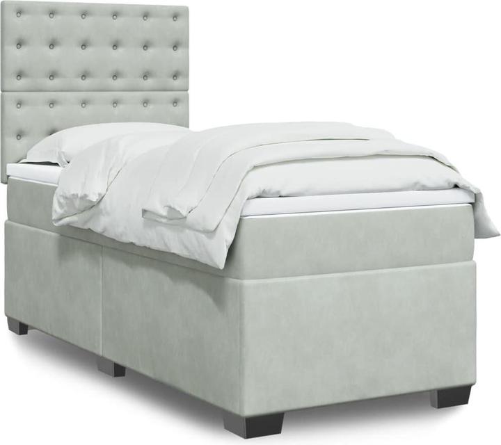 vidaXL Bo x springbett mit Matratze 100 x 200 cm Samt (100 x 200 cm)