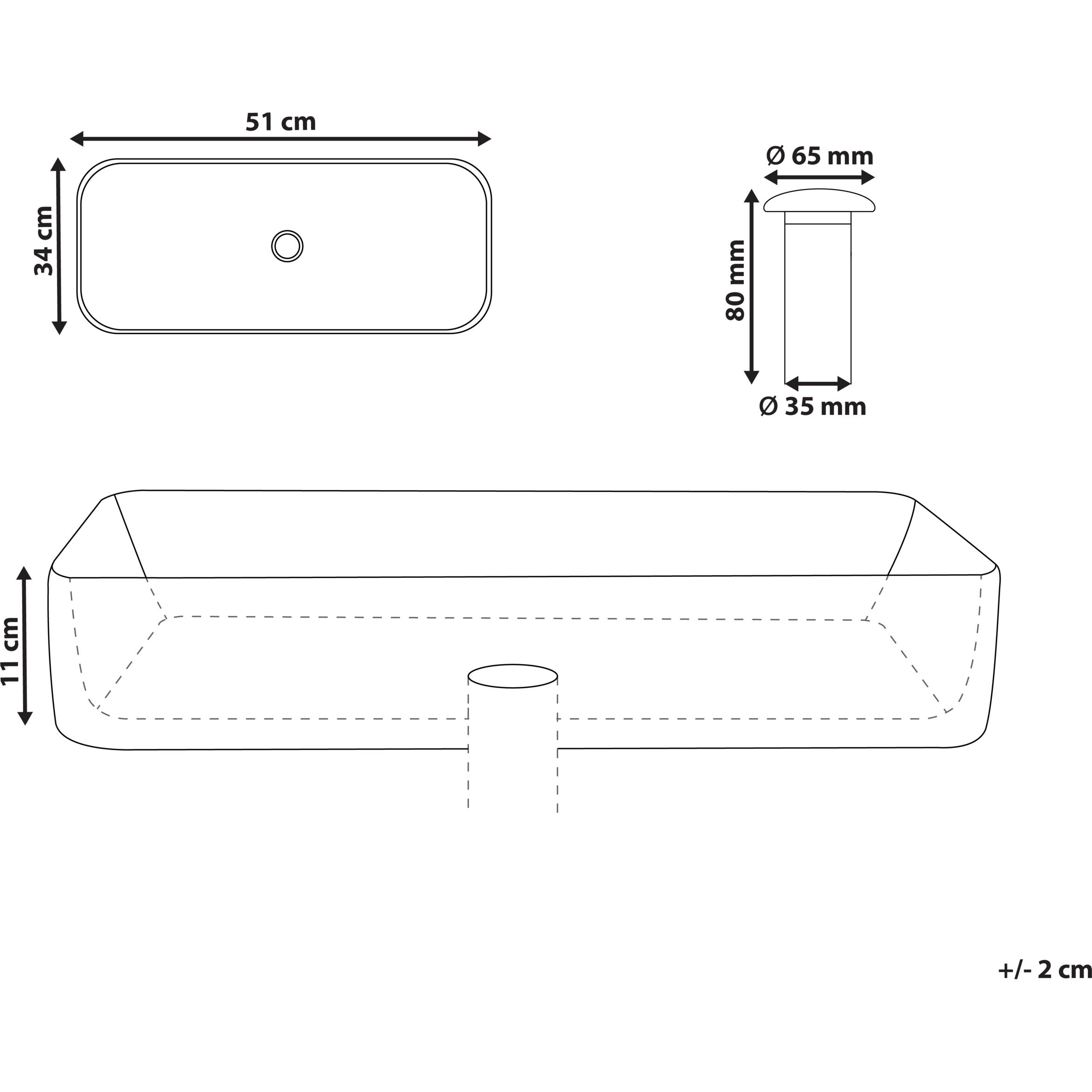 Thumbnail - Beliani, Waschbecken, Chivana (340 mm, 510 mm)