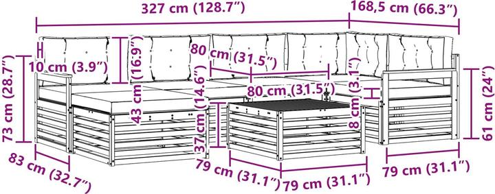 Produktbild vidaXL Outdoor-Sofa