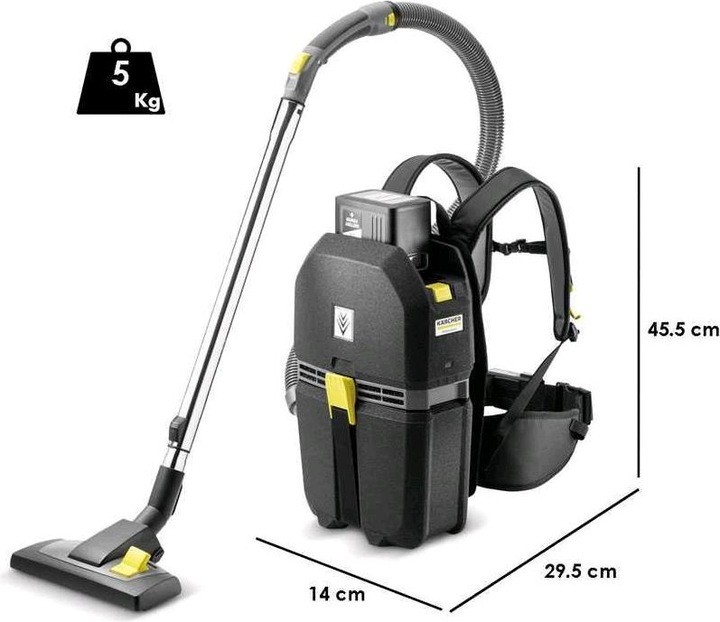Actual product image Kärcher Battery back dry vacuum cleaner BVL 5/1 (Back hoover)