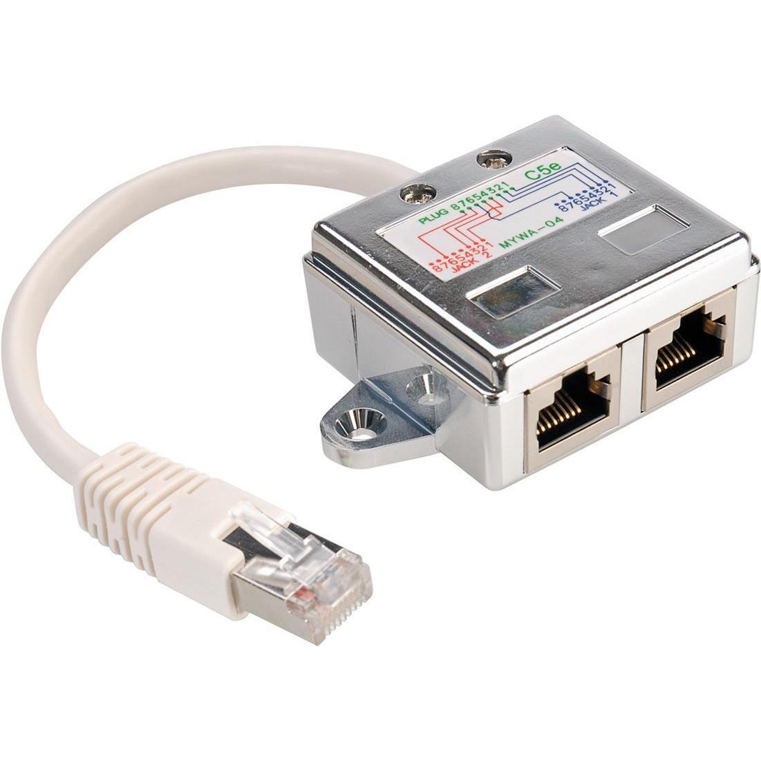 Value RJ45 T-Adapter (RJ45, RJ45 (2x)), Netzwerkadapter, Weiss