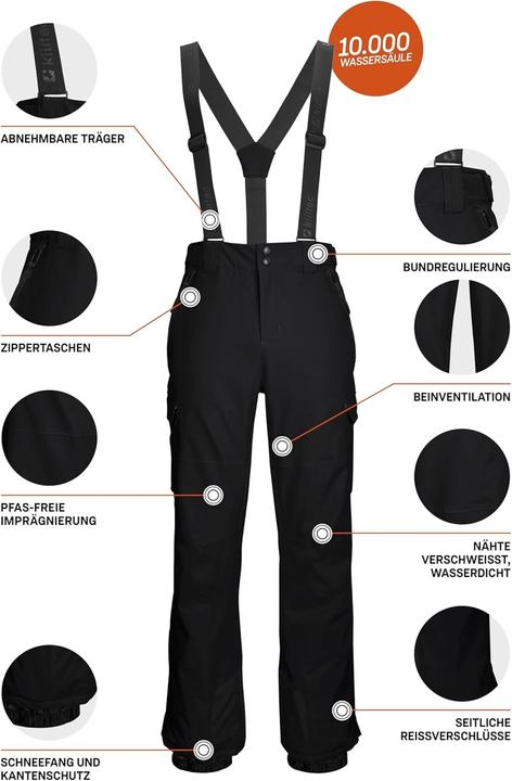 Immagine prodotto Killtec Pantaloni da Sci con Bretelle Staccabili (XXL)