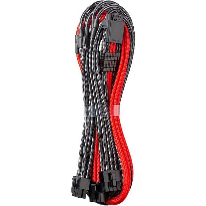 CableMod RT-Series Pro ModMesh 12VHPWR auf 3x PCI-e Kabel für ASUS/Seasonic - 60cm, carbon/rot, Interne Kabel (PC)