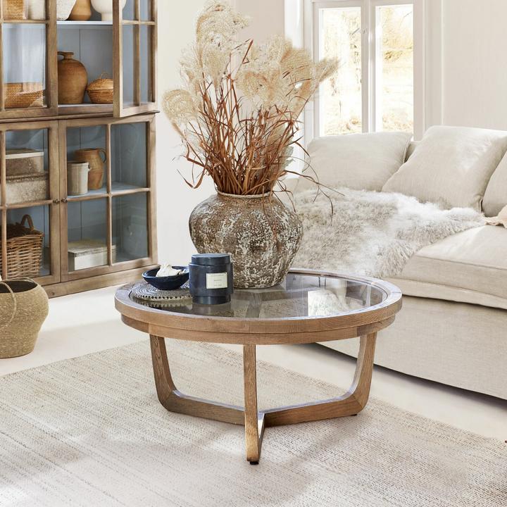 Image du produit Loberon Table basse Gradn Enclos marron/clair (38 x 80 cm)