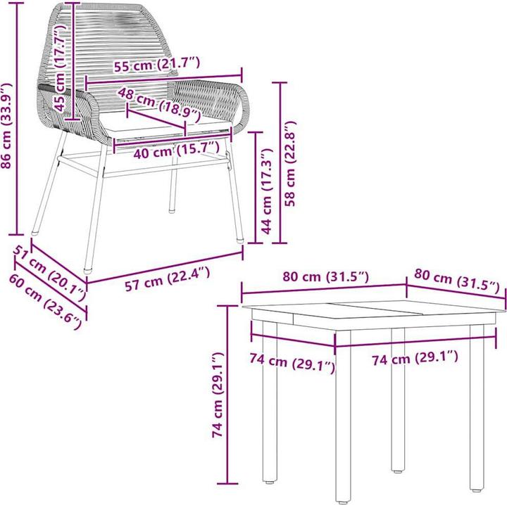 Produktbild vidaXL Garten Essgruppe