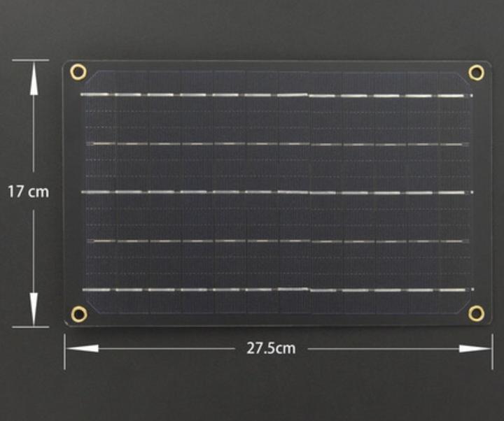 Image du produit DFRobot Panneau solaire monocristallin 5V 1A 6W avec port USB (6 W, 0.12 kg)