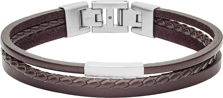 Fossil Vintage Casual (19.50 cm, Leer, Roestvrij staal)