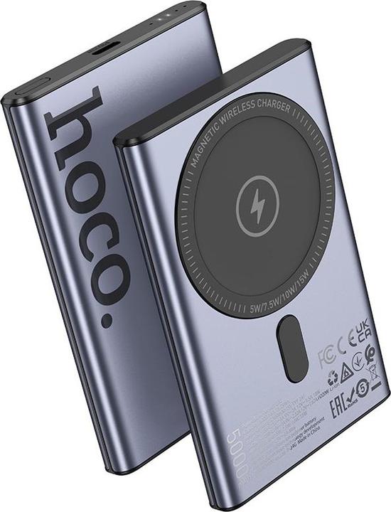 Actual product image Hoco - Q32 Bird PD20W Wireless Magnetic Power Bank, 5000mAh für Smartphones und Tablets, dunkelgrau (5000 mAh, 20 W, 19.25 Wh)