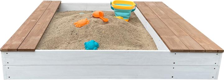 Image du produit Axi Bac à sable Evy avec bassin et espace de rangement Blanc/brun