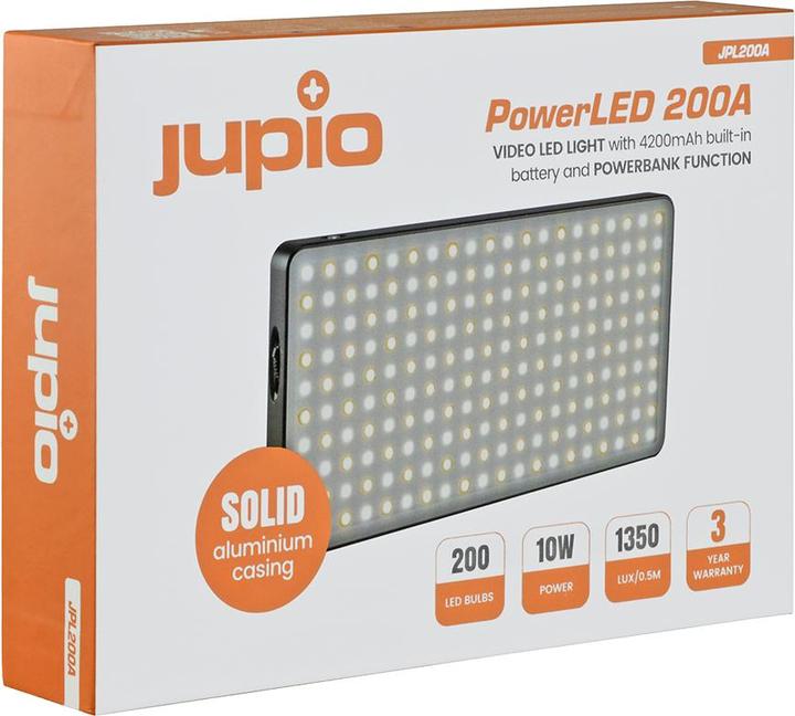 Actual product image Jupio Powerled 200 Built-In PowerBank Alu (4200 mAh, 12 W, 16.20 Wh)