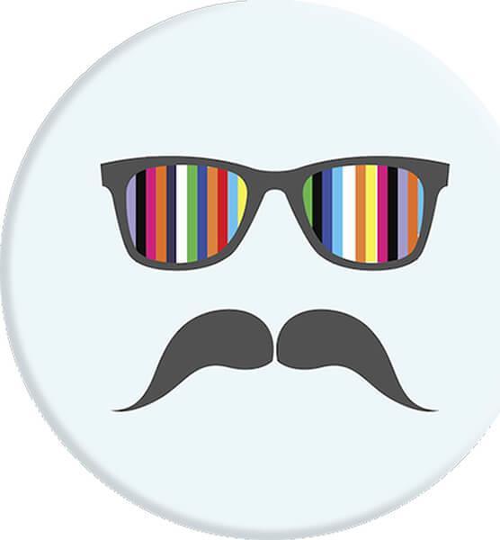 Actual product image PopSockets Mustache Rainbow