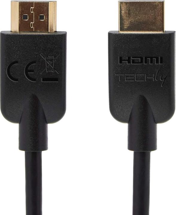 Actual product image Techly HDMI 4K 60Hz High Speed Connection Cable with Ethernet black 2m (2 m)