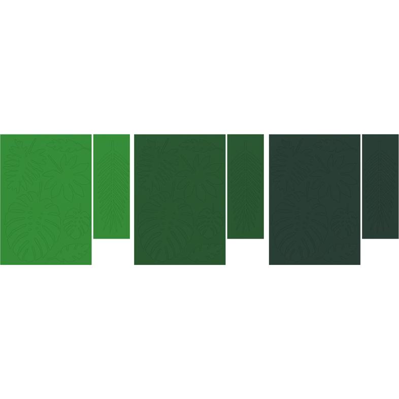 Thumbnail - Partydeco Tropische Blätter aus Papier Grün (21Stk)