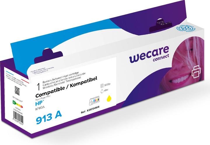 Produktbild Wecare Tinte 913A rebuilt yellow F6T79AE zu HP PW Pro 452/477 3200 S. (Y)