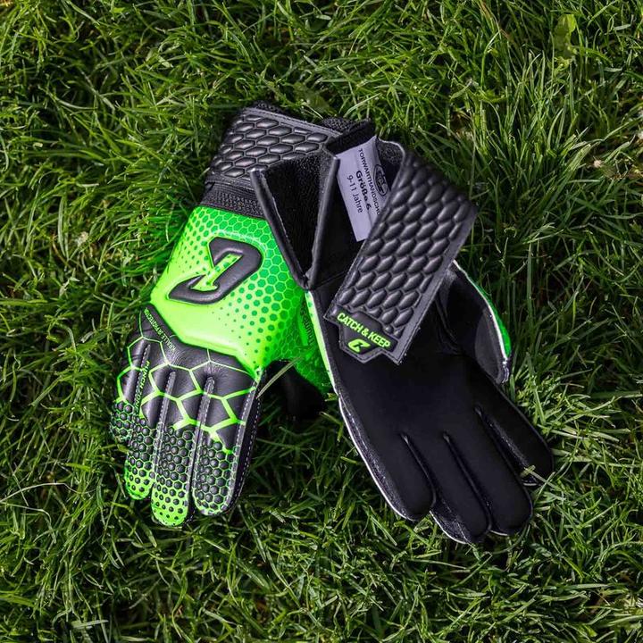 Produktbild Catch & Keep Fussballhandschuhe Kralle Protector Gr. 3 Grün Torwart Keeper Goalie Handschuhe (3)