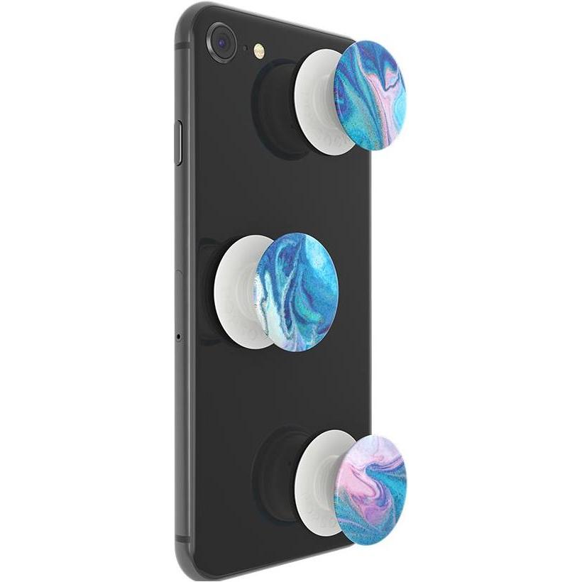 Thumbnail - PopSockets PopMinis Blue Color Swirls, Smartphone Halterung, Weiss, Mehrfarbig