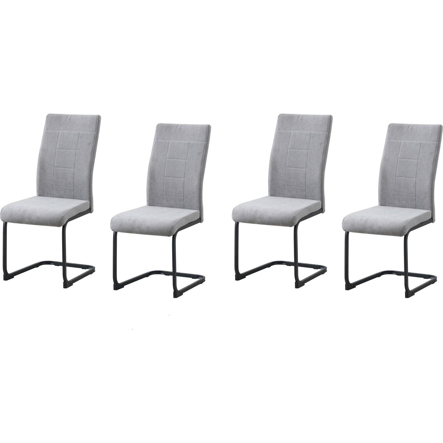 HTI-Living, Stühle, Esszimmerstuhl LennyP 4er-Set Grau