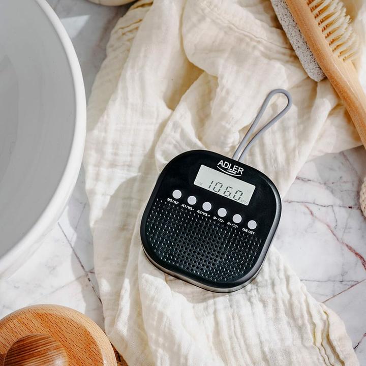 Actual product image Adler Interactive solution | Waterproof universal radio | AD 1912 | Alarm function | Black (FM)
