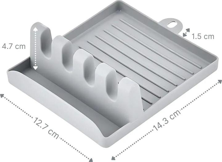 Produktbild Hermex Löffelhalter Küche Topfdeckel Ablage Organizer Grau