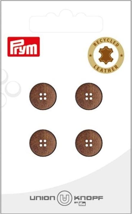 Image du produit Prym Boutons en cuir 12 mm, 4 pièces, marron
