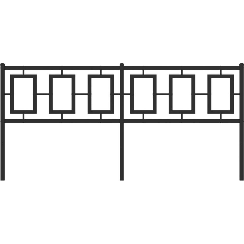Thumbnail - VidaXL, Bett Zubehör, Kopfteil Bettkopfteil Metallkopfteil Betthaupt Metall Schwarz 180cm (187 x 3 x 91 cm)